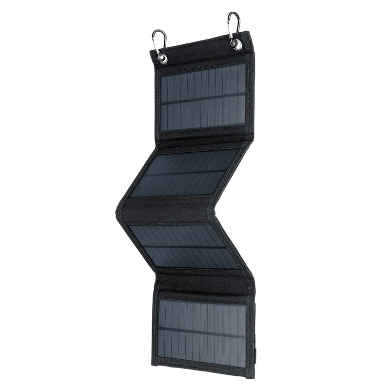 Kompakt 50W foldbart solpanel, nemt at pakke med til vandring og rejser.