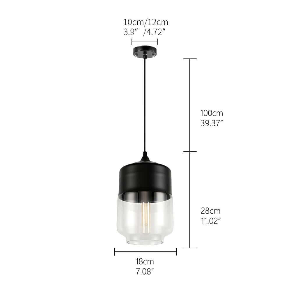 Moderne pendellampe med glasskjerm