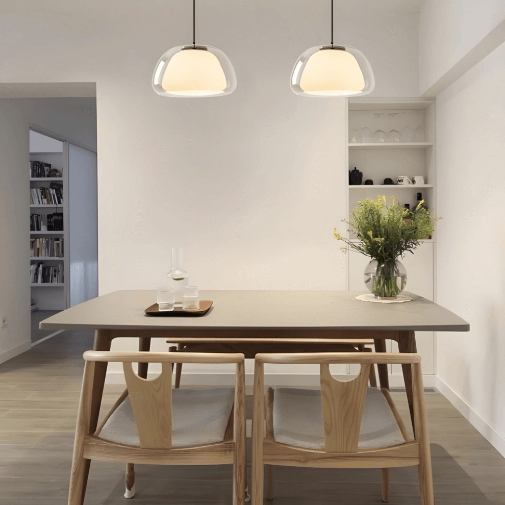 Moderne mælkeglas pendel - Stilfuld lampe til hjemmet