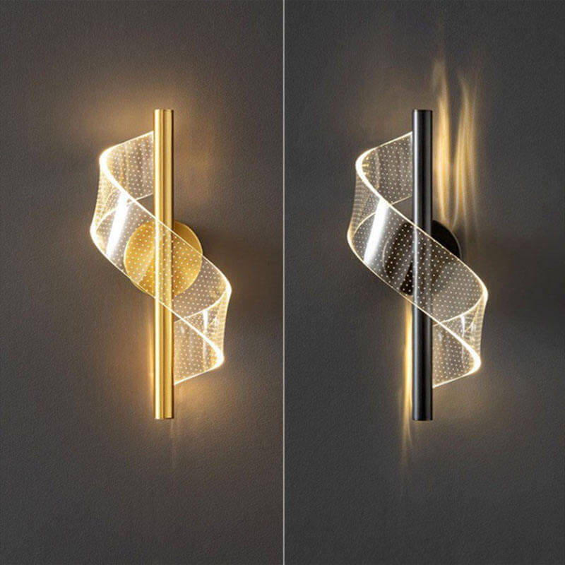 Glas væglampe - Luksuriøs vægmonteret lampe med krystalkandelaber