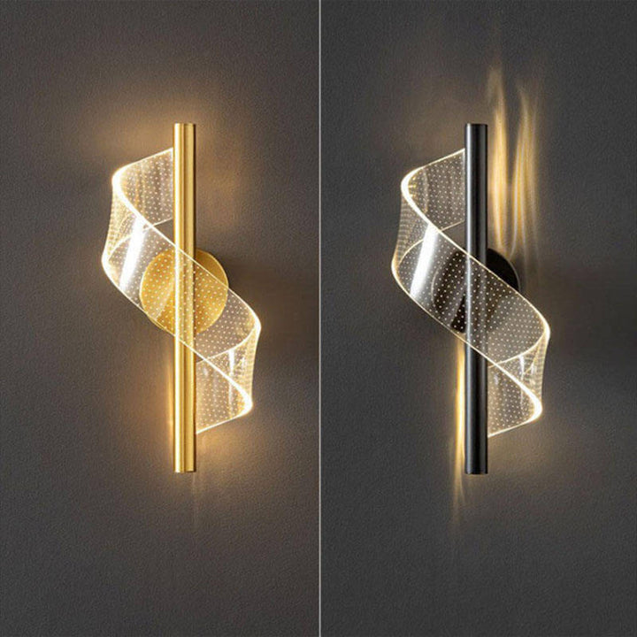 Glas væglampe - Luksuriøs vægmonteret lampe med krystalkandelaber