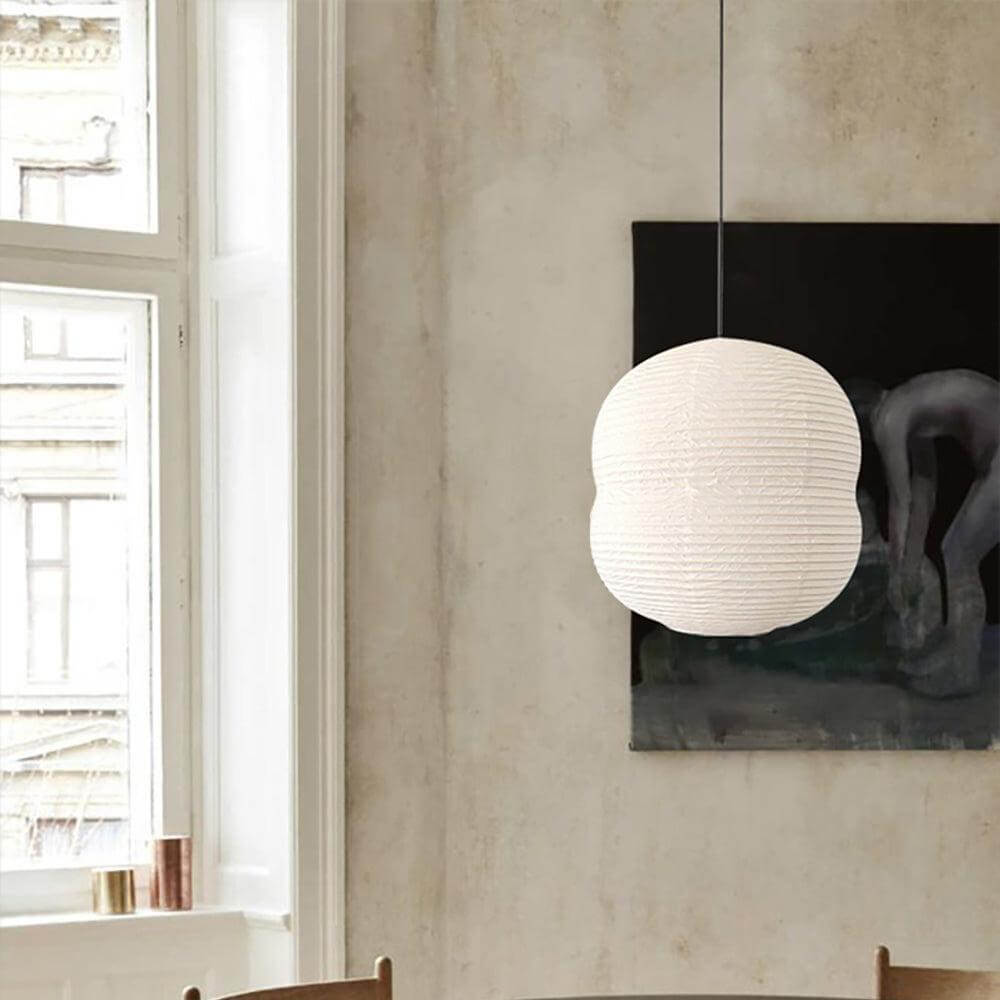 Minimalistisk papirslampe til ophæng