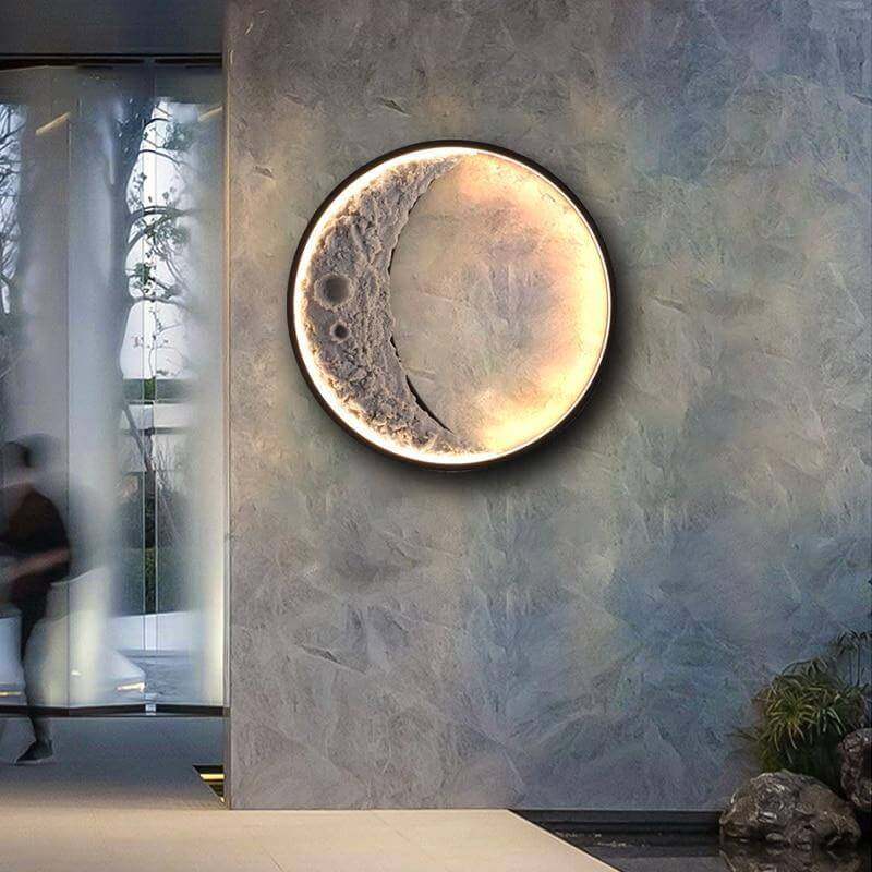 Moderne Udendørs Lampe – LED Vandtæt Måneformet Lys