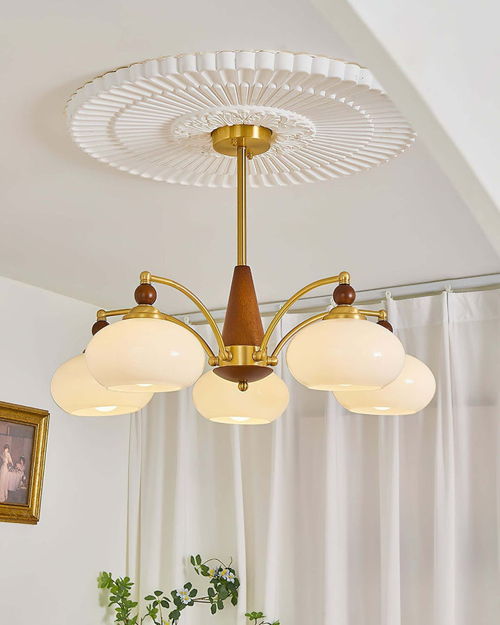 Retro loftlampe, 8 lyskilder størrelse 90cm