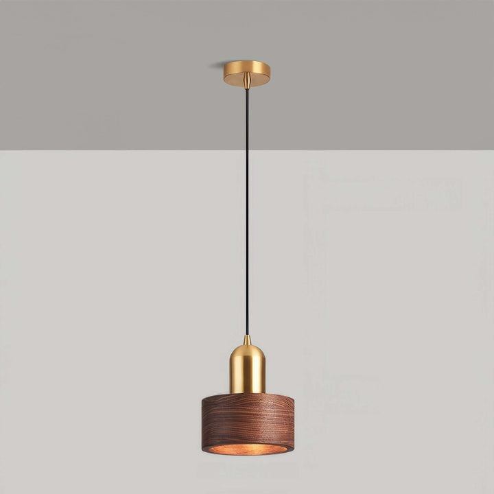 Moderne cylindrisk pendel lampe i japansk stil