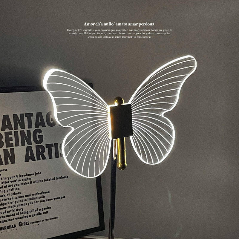 Sommerfugle bordlampe i krystal