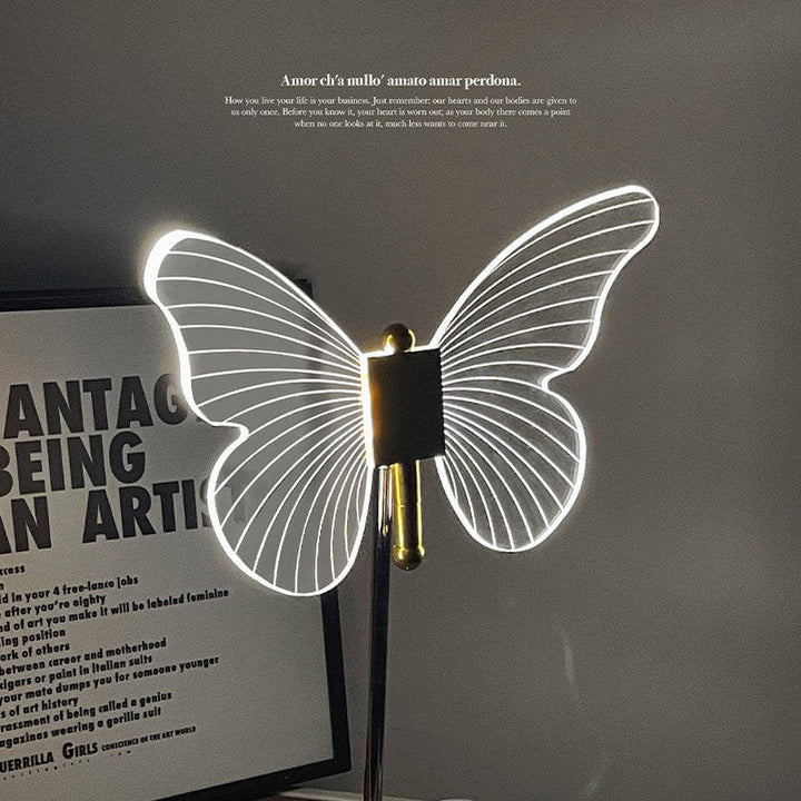 Sommerfugle bordlampe i krystal