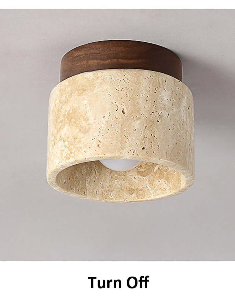 Moderne Japansk Stil Loftslampe Creme Farve