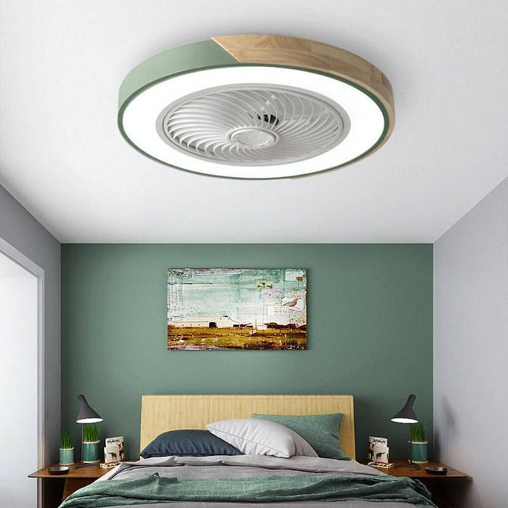 Moderne LED-loftventilator med fjernbetjening – dæmpbar