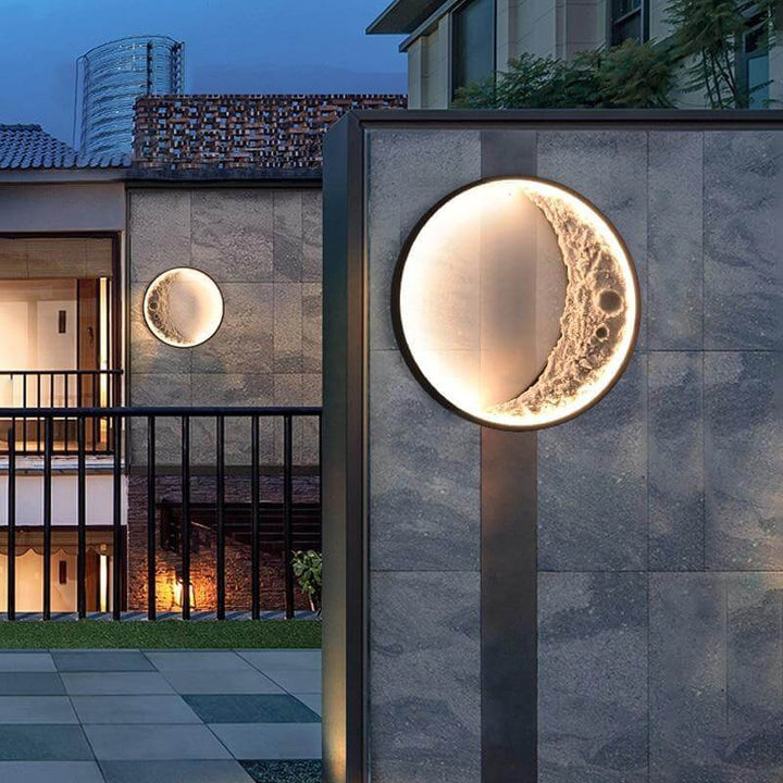 Moderne Udendørs Lampe – LED Vandtæt Måneformet Lys