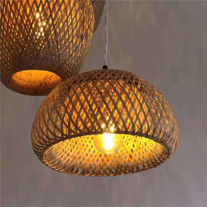 Bambus pendel lampe