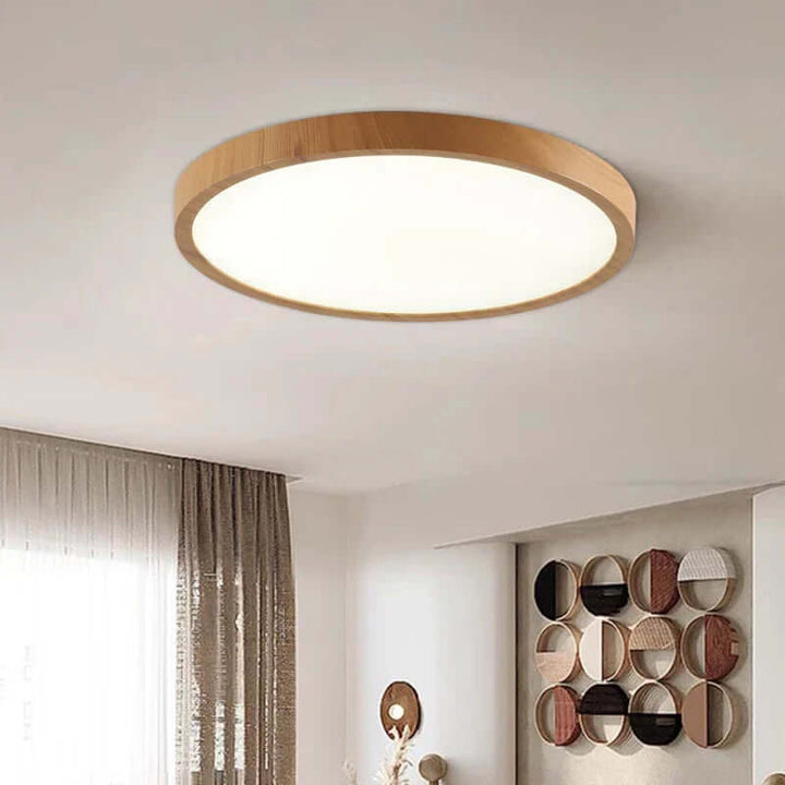 Flad rund loftlampe