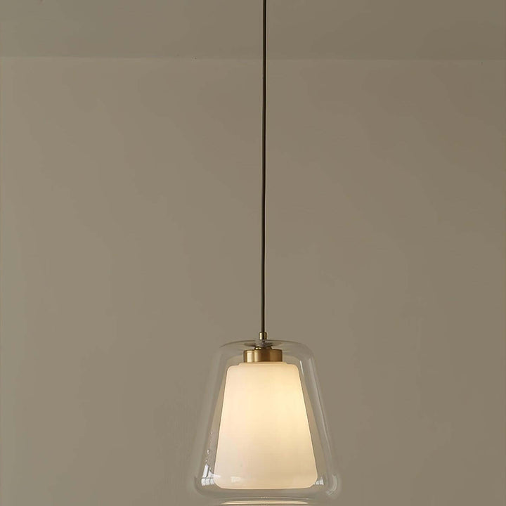 Moderne Pendel Lampe - Guld og Gennemsigtig