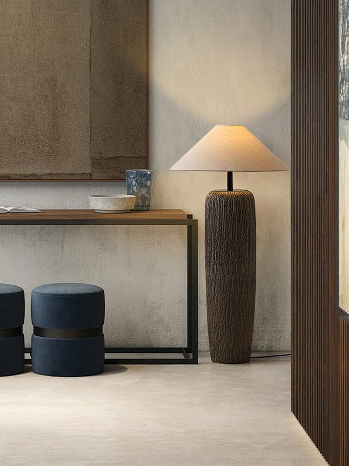 Lampadaire En Bois Vieilli
