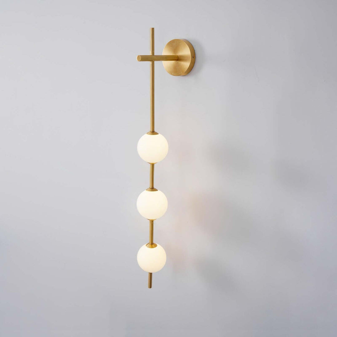 Moderne Væglampe i Glas og Guld
