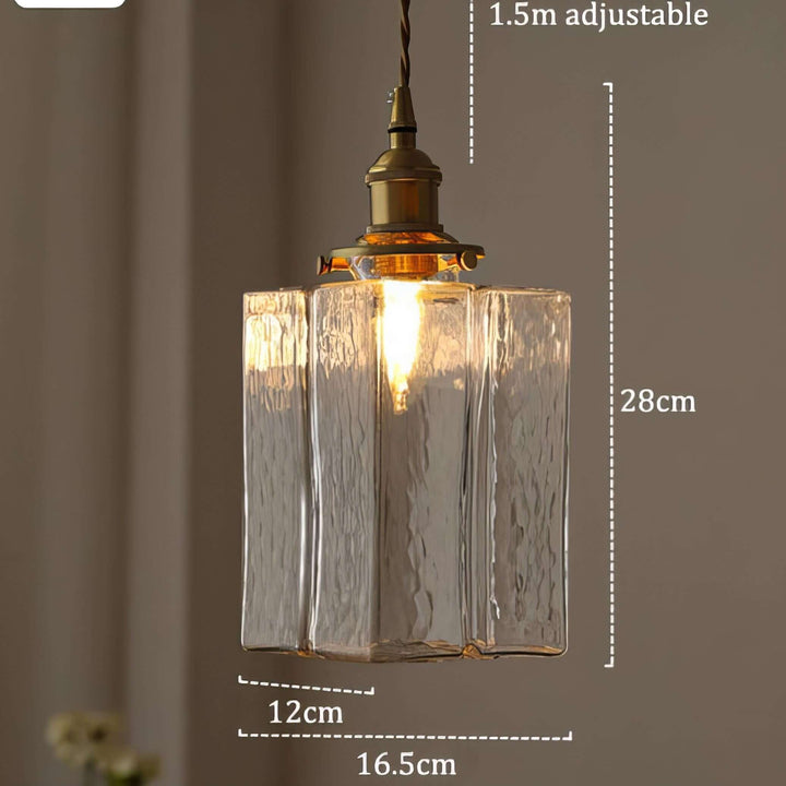 Moderne retro glas pendellampe