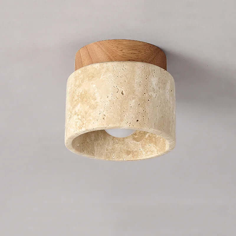 Moderne Japansk Stil Loftslampe Creme Farve