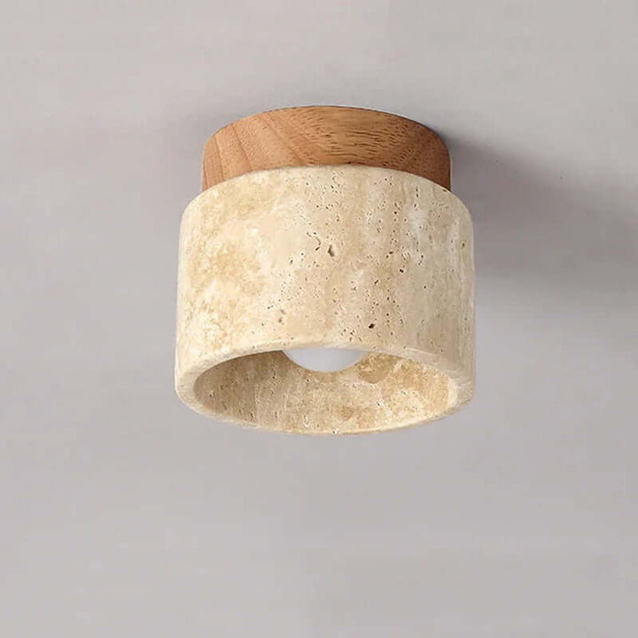 Moderne Japansk Stil Loftslampe Creme Farve
