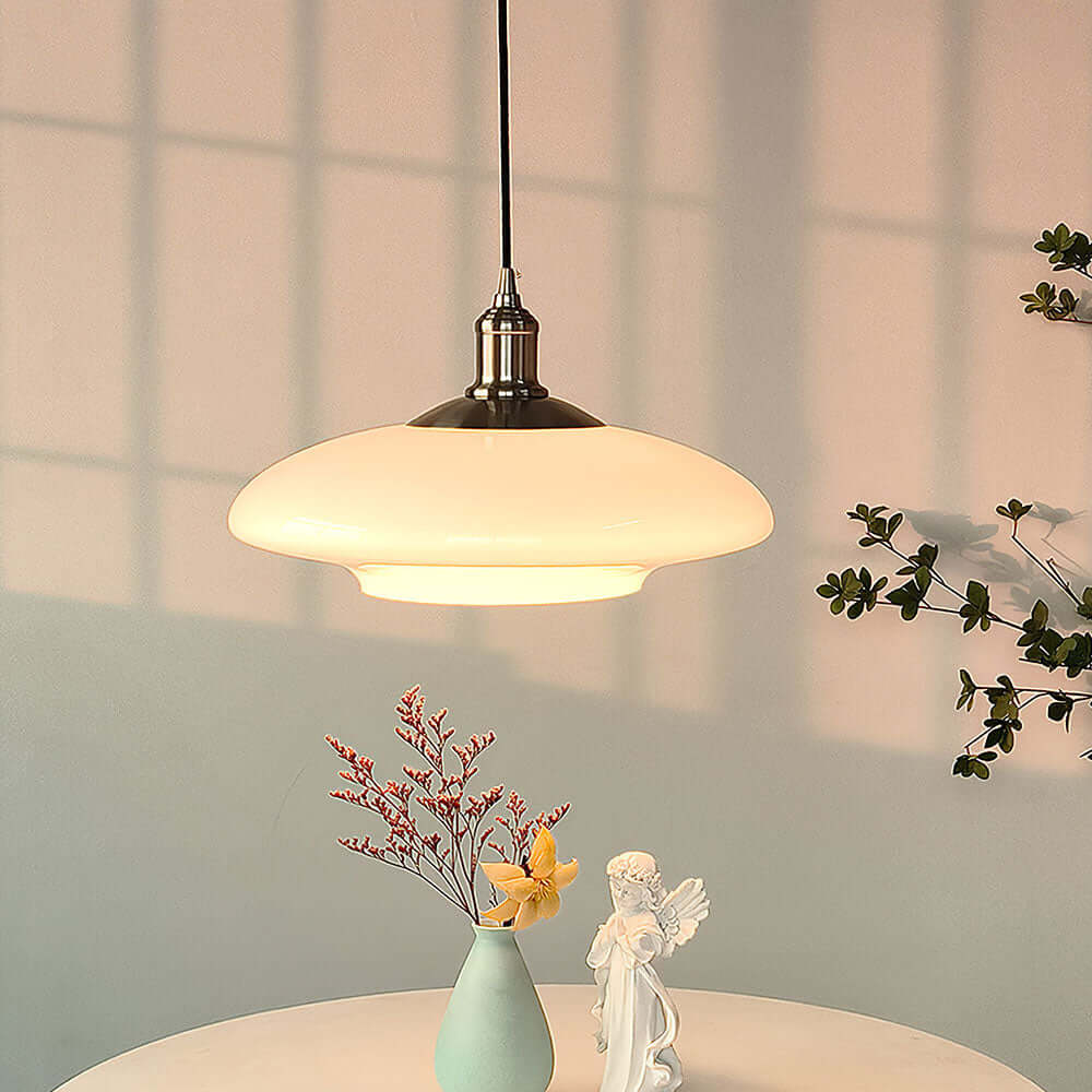 Moderne Hvid Glas Pendel