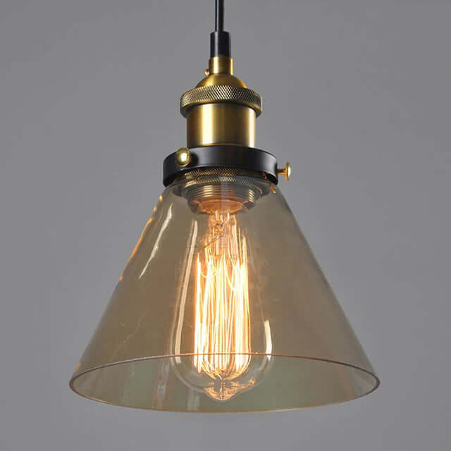 Vintage-inspireret glaspendel lampe