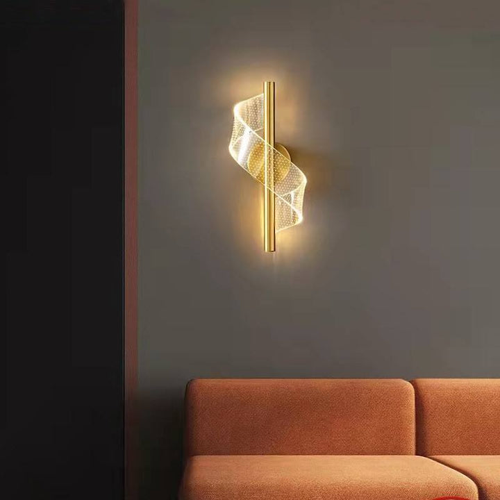 Glas væglampe - Luksuriøs vægmonteret lampe med krystalkandelaber