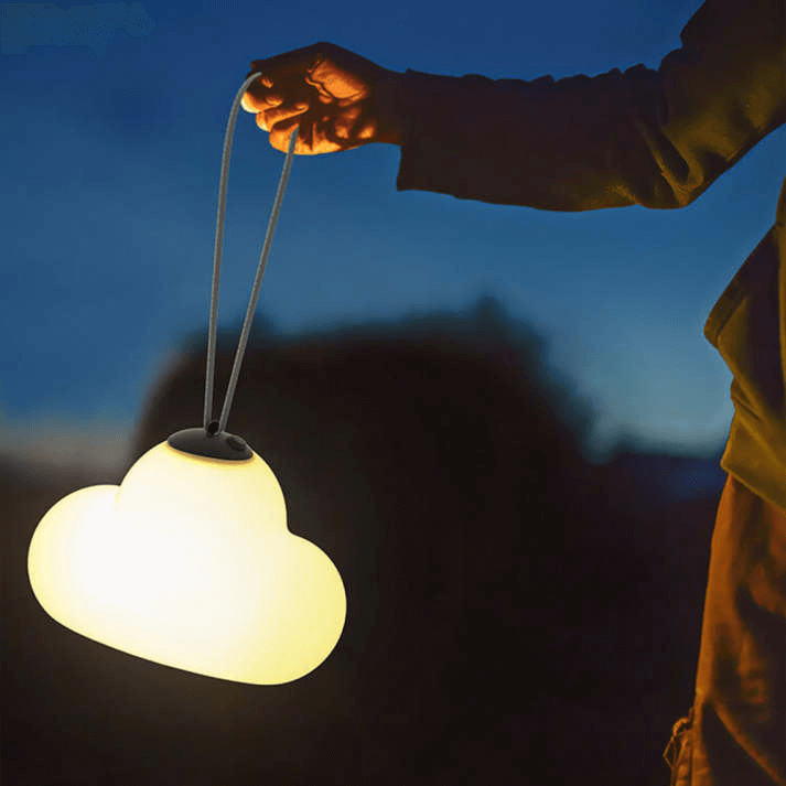 Udendørs LED-hængelampe med sky-design