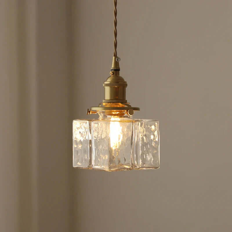 Moderne retro glas pendellampe