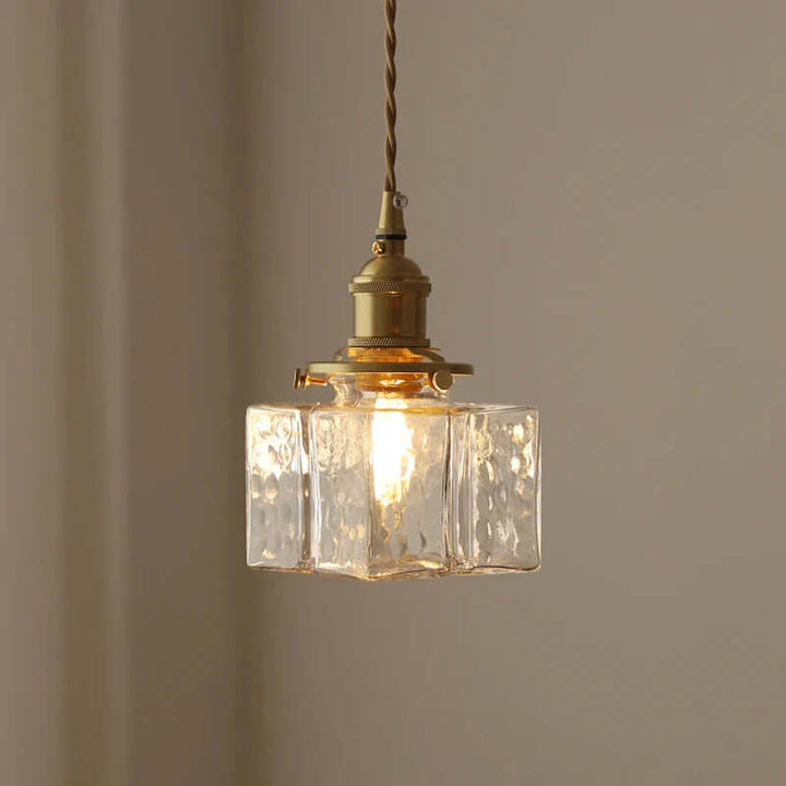 Moderne retro glas pendellampe
