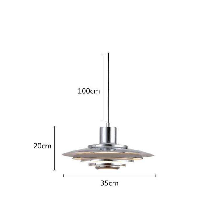Moderne pendellampe i aluminium, skandinavisk design