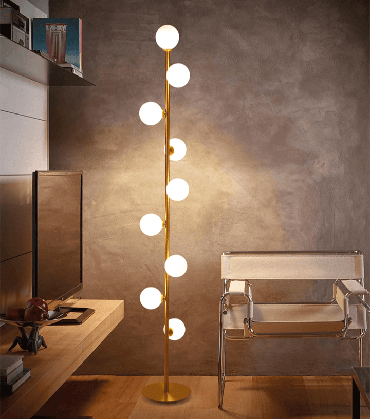 Moderne Glas Gulvlampe - Minimalistisk og Stilfuld