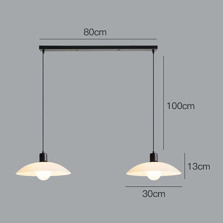 Moderne glaslampe til loftet med hvid glasarmatur