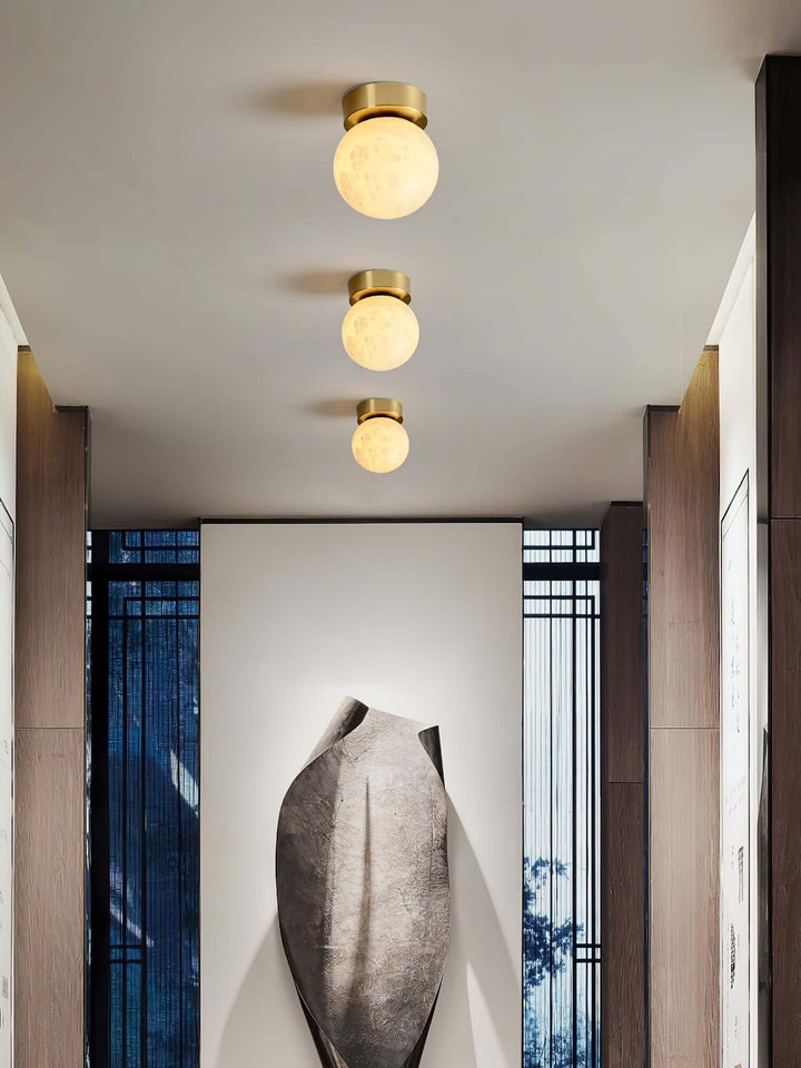 Måne lys alabaster loftlampe
