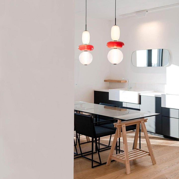 Lampe Pendante En Verre Confit