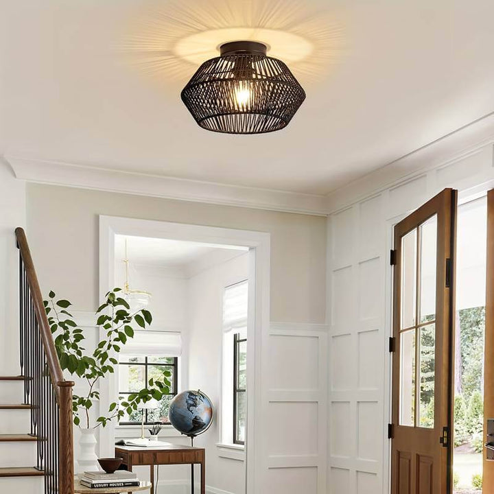 Boho Rattan Loftslampe