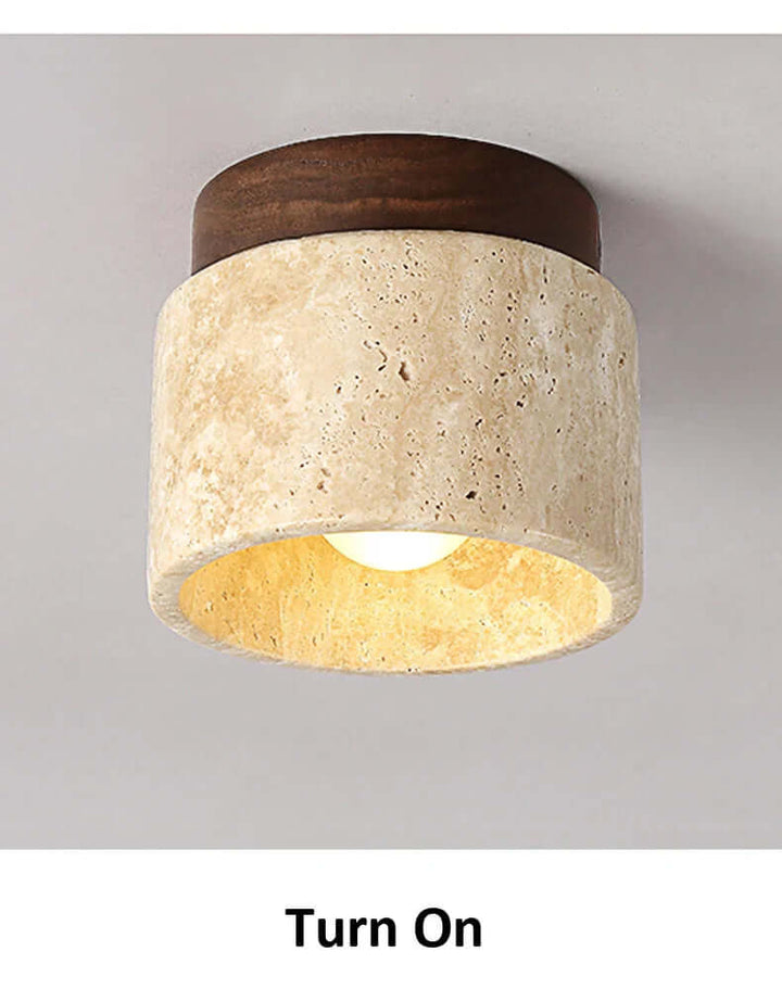Moderne Japansk Stil Loftslampe Creme Farve