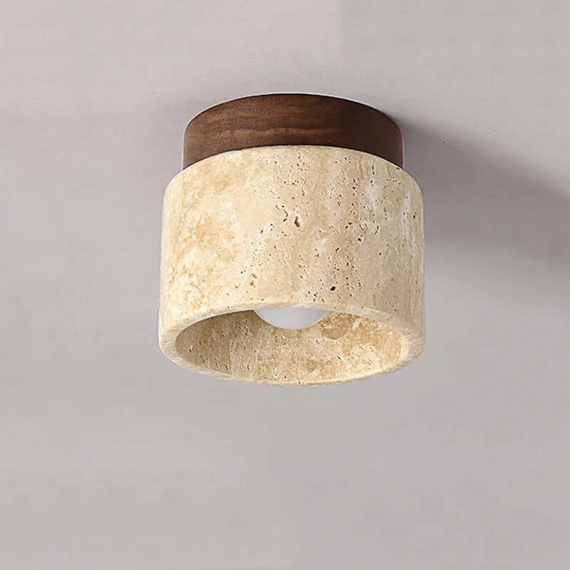 Moderne Japansk Stil Loftslampe Creme Farve