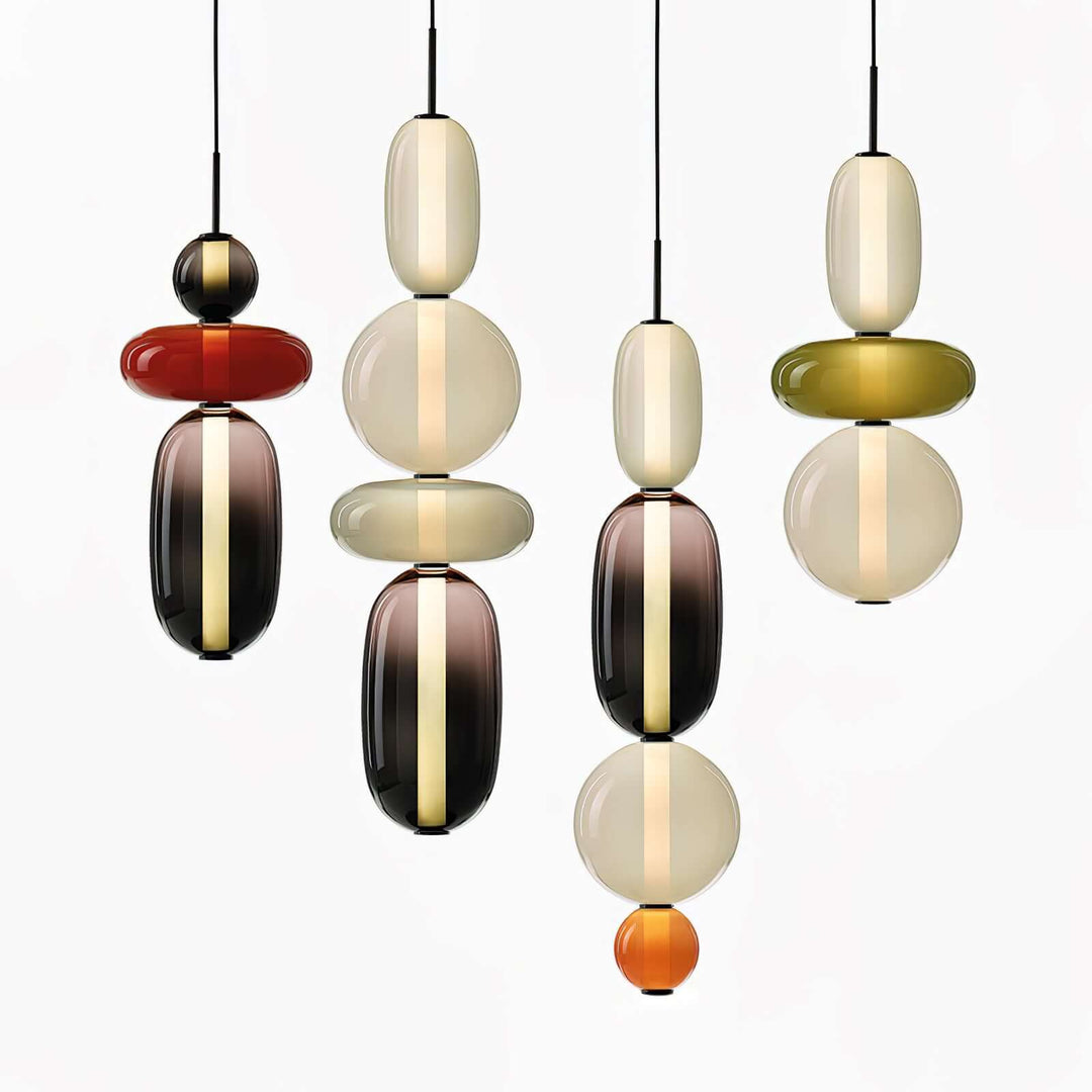 Lampe Pendante En Verre Confit