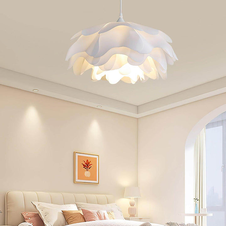 Hvid blomster loftslampe