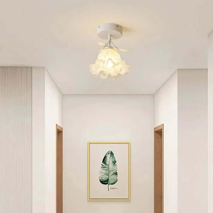 Tiffany-stil loftlampe simpelt mini-blomstermønster