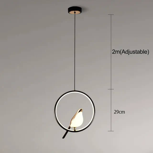Elegant Fugl Mønster Pendellampe