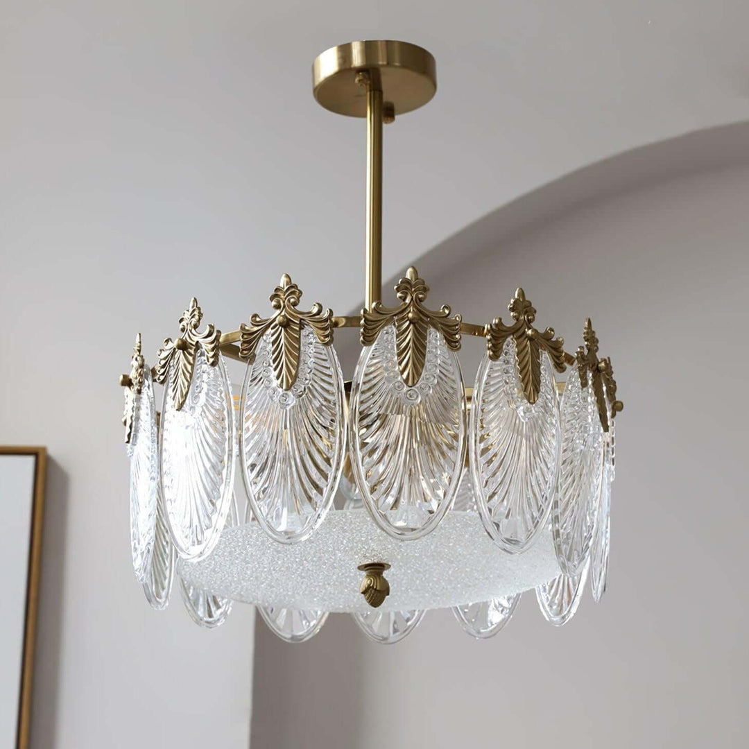 Motif Décoratif Lustre Rond En Verre