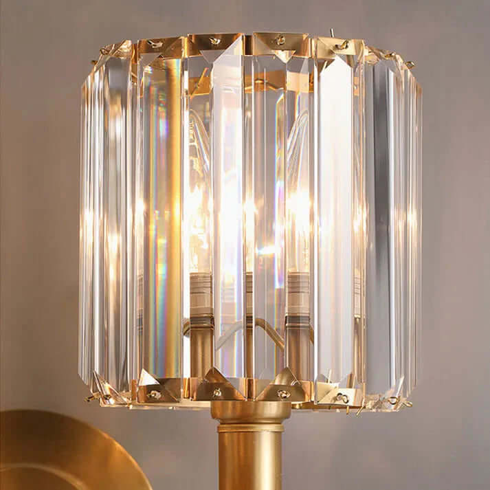 Vintage-tyylinen kristalliseinälamppu