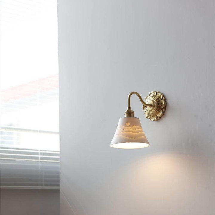 Keramik Messing Væg Lampe