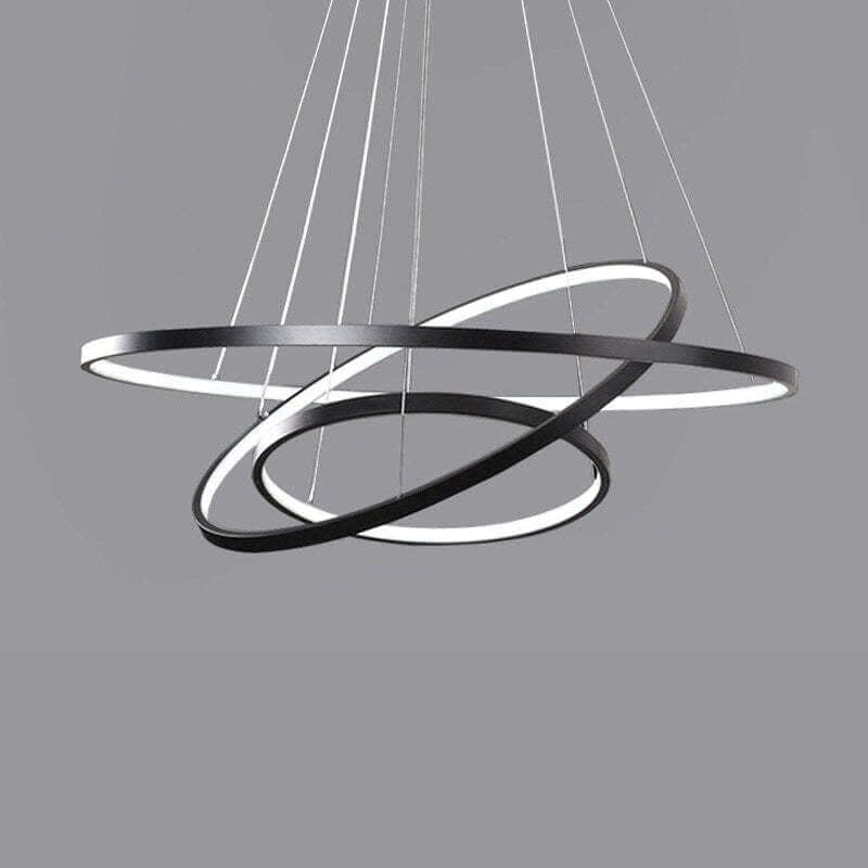 Moderne 3-ring LED loftslampe i soveværelset