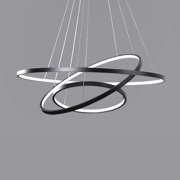 Moderne 3-ring LED loftslampe i soveværelset