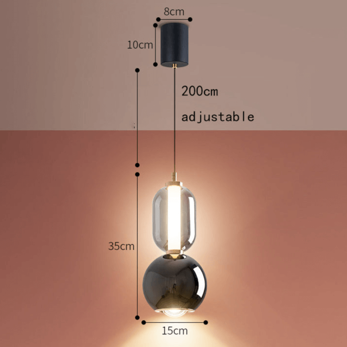 Nordisk Kreativ Jern Glas Pendel