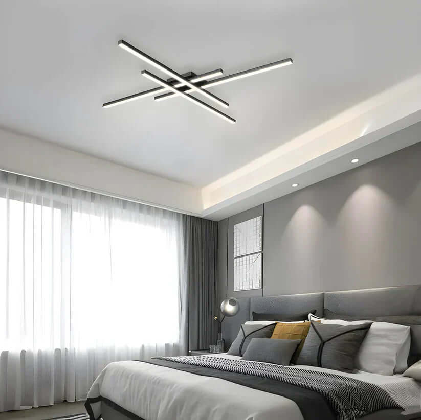 Moderne LED loftlampe i sort