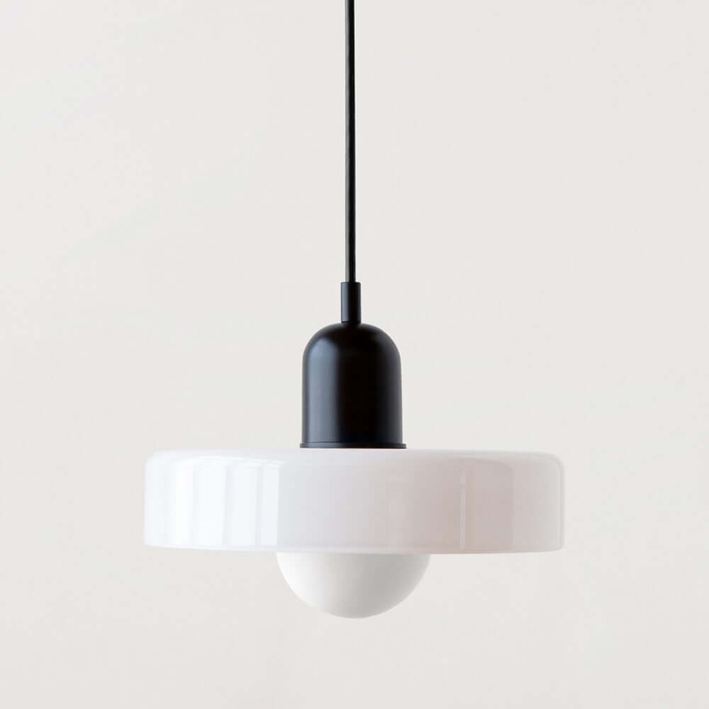Farverig Bauhaus-stil glasloftslampe