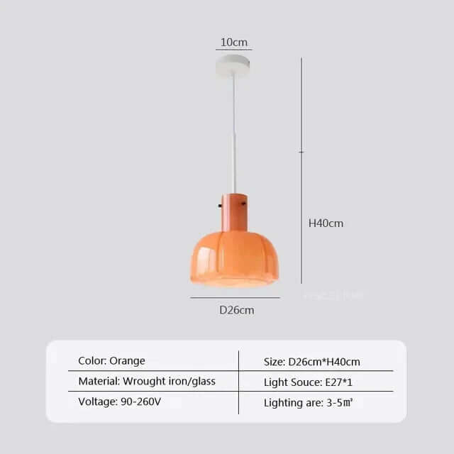 Moderne nordisk glas pendellampe
