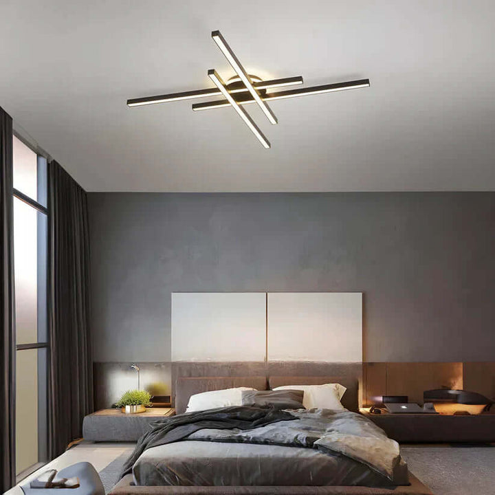 Moderne LED loftlampe i sort